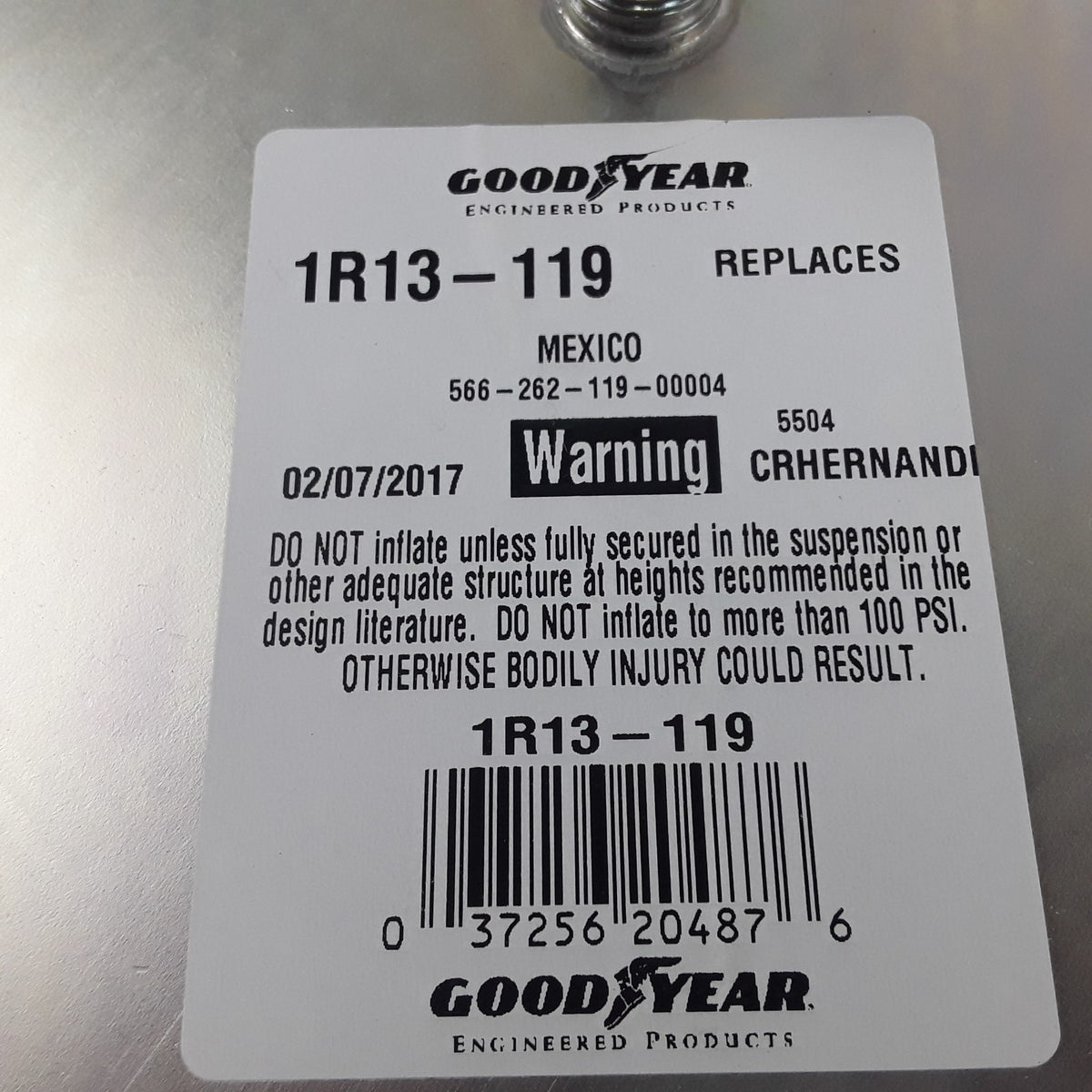 Goodyear 1R13-119 Air Suspension Spring Rolling Lobe For Trucks & Trailer
