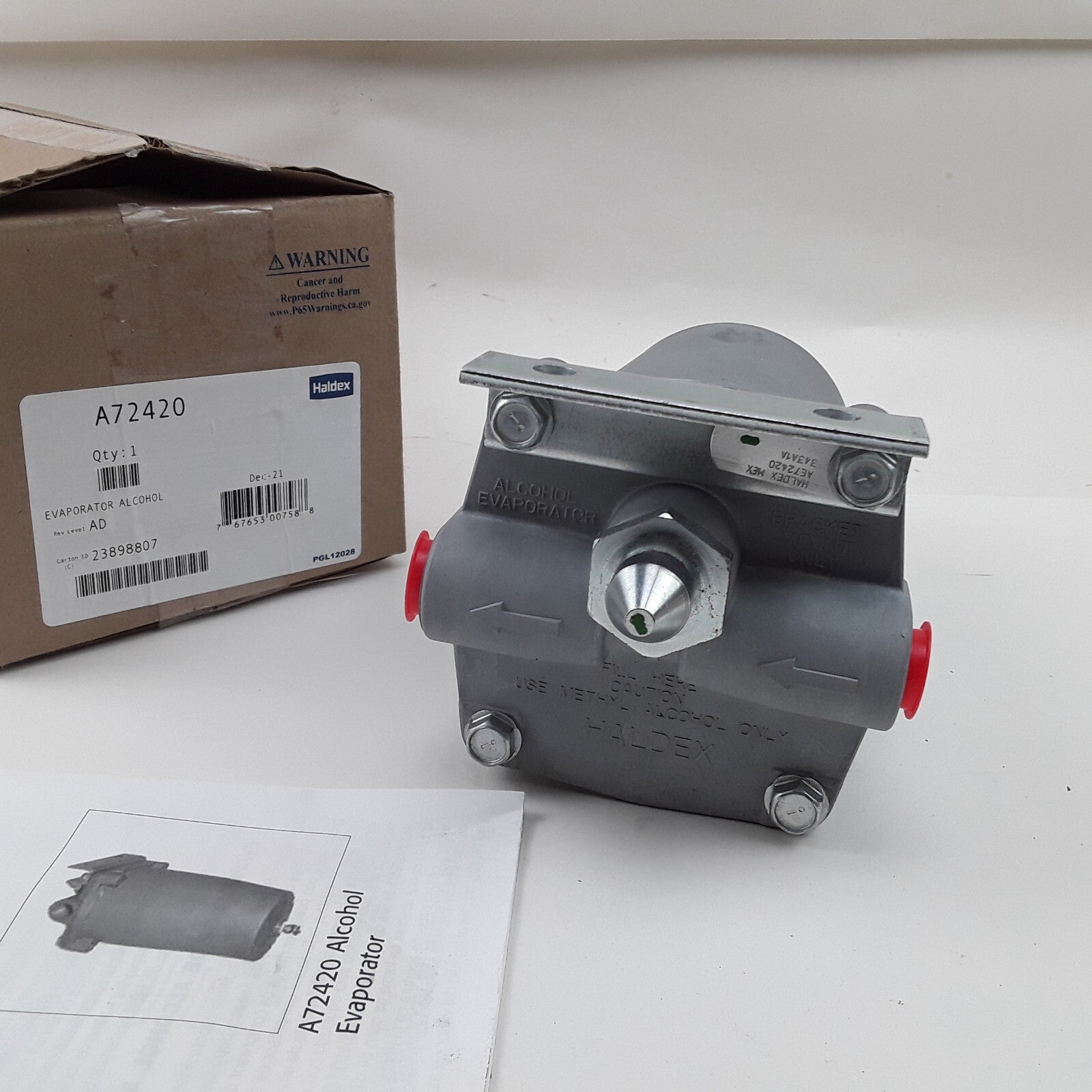 Haldex A72420 Alcohol Evaporator 2-Ports For Semi Truck Air Brake Systems