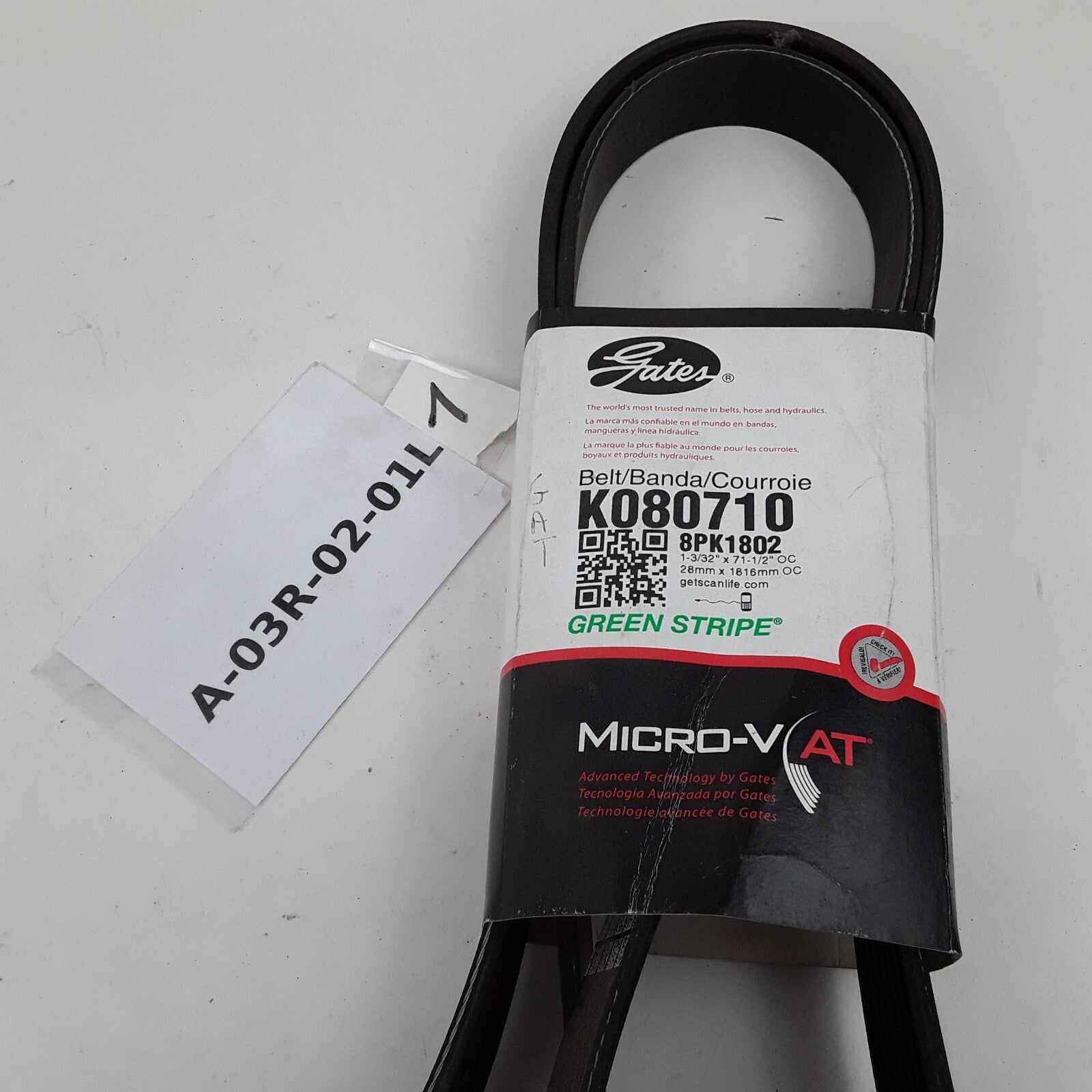 Micro-V Serpentine Drive Belt Fits Ford LTLA9000 93 Peterbilt 357 97-02 Mack MRU