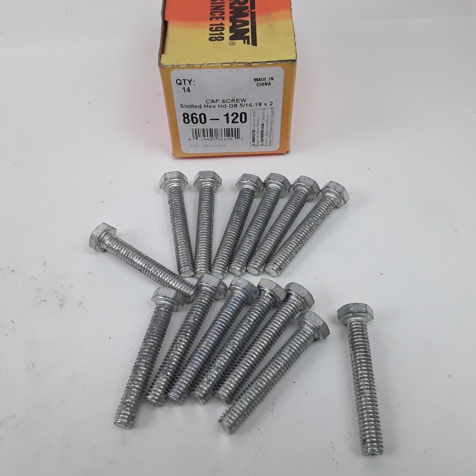 Multipurpose Grueso Bolt Cap Screw-Hex Head-Grade 8- 5/16-18 x 2 In Pack of 14