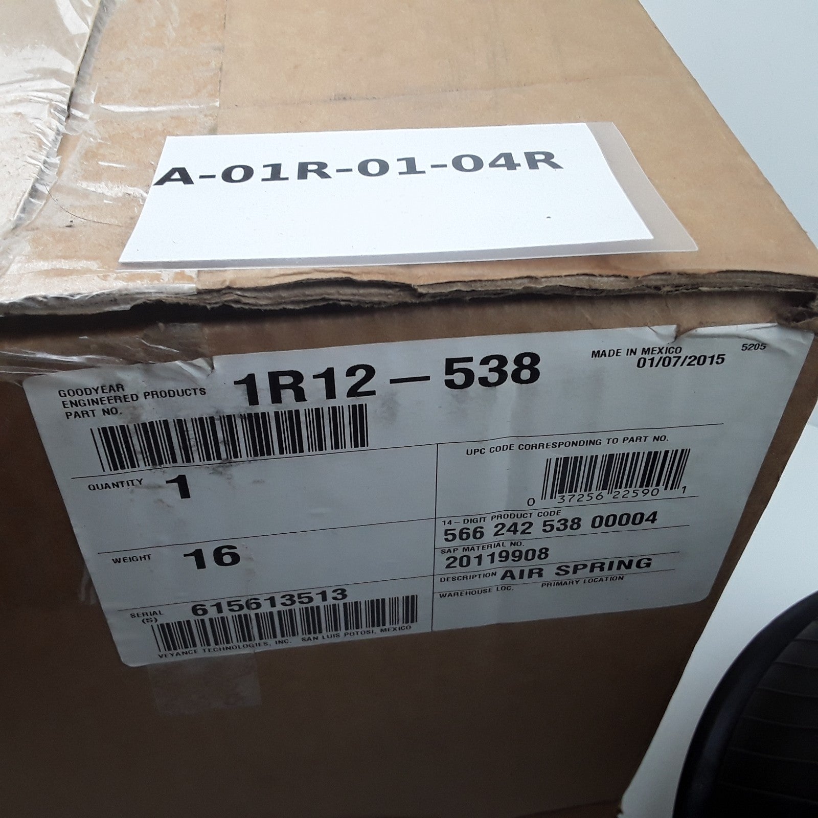 Goodyear 1R12-538 Super Cushion Rolling Lobe Air Springs High Performance