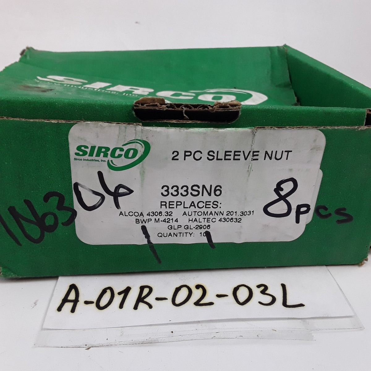 SIRCO 333SN6 Nut M22-1.5 x 6mm 8-Pieces Sleeve Nut Replaces 333SN6 430632 M-4214