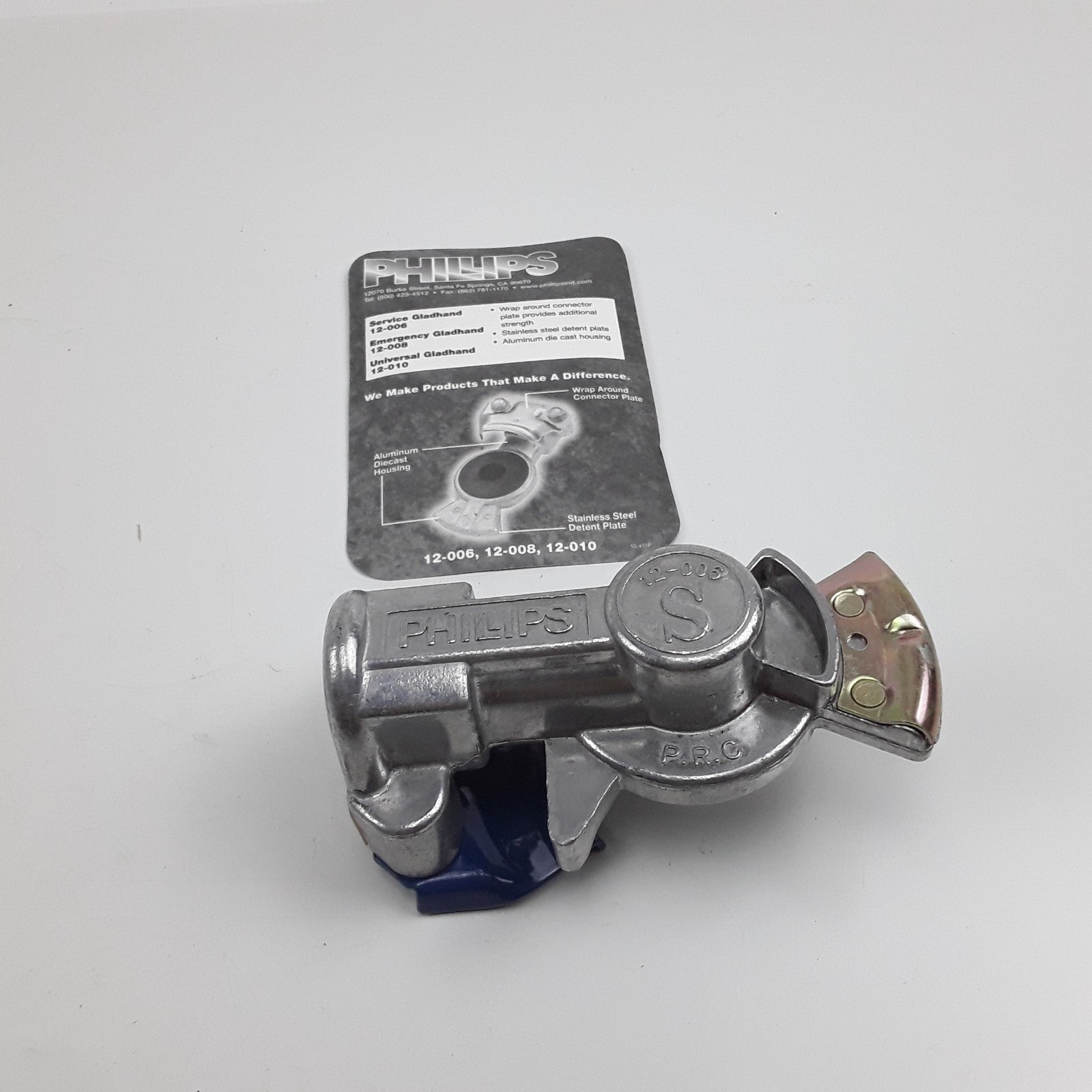 Philips 12-006 Gladhand - Service Blue Straight Mount 1/2 in. Female Pipe Thread