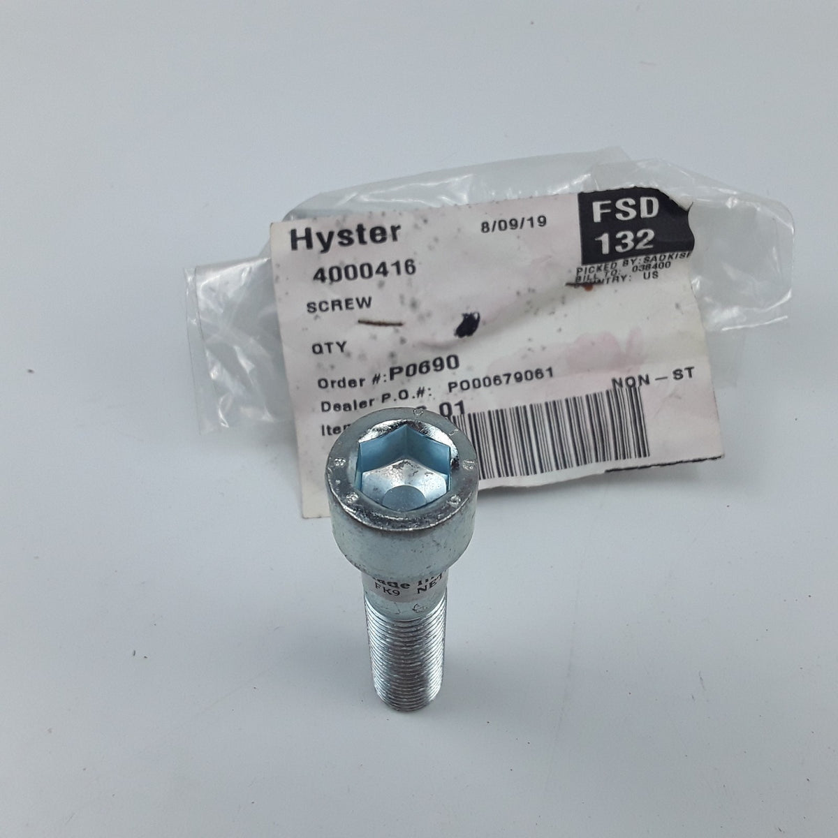 Screw Assembly Fits Forklift H8.0FT9, H9.0FT, H8.0FT, F190FT, H175FT36, H170FT