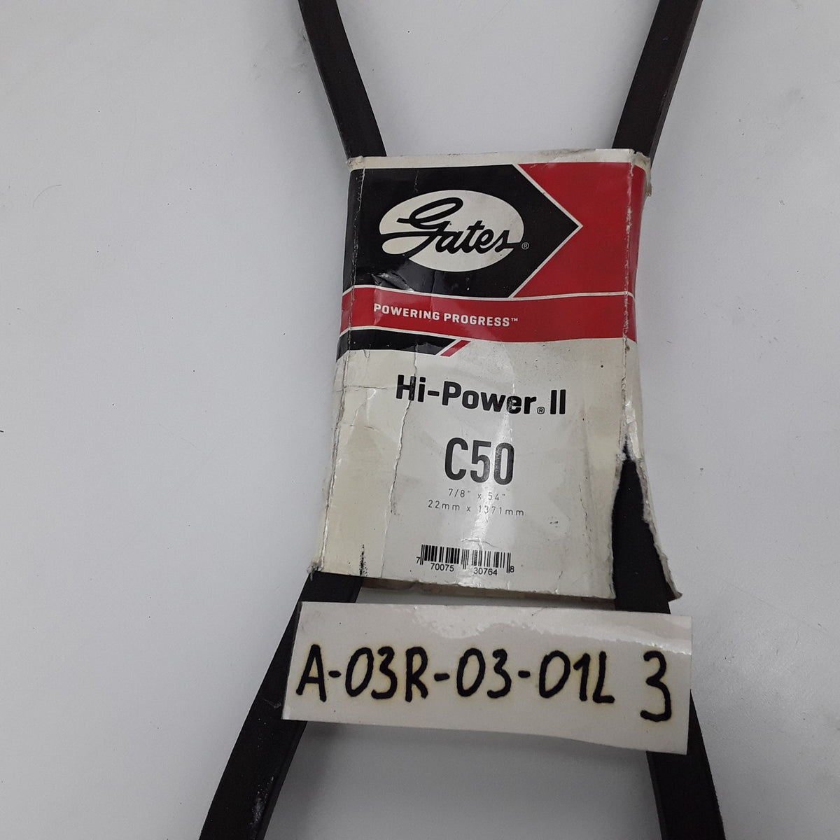 Gates C50 Hi-Power II Classical Section Wrapped V-Belt 7/8" X 54" 22mm x 1371mm