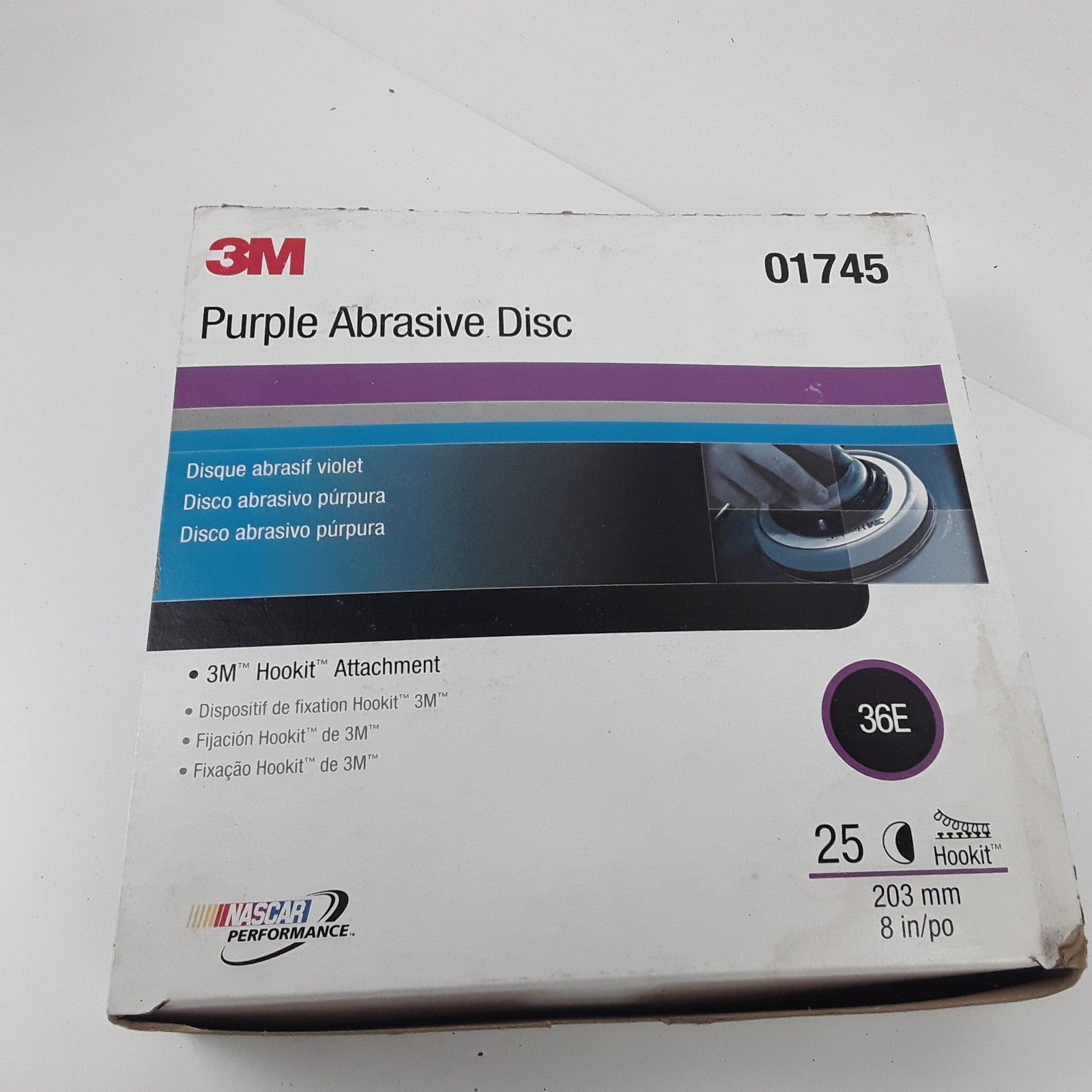 3M Hookit 051144-01745 381C N 36 Type C Abrasive Discs, Grade 16, 7" x 7/8"