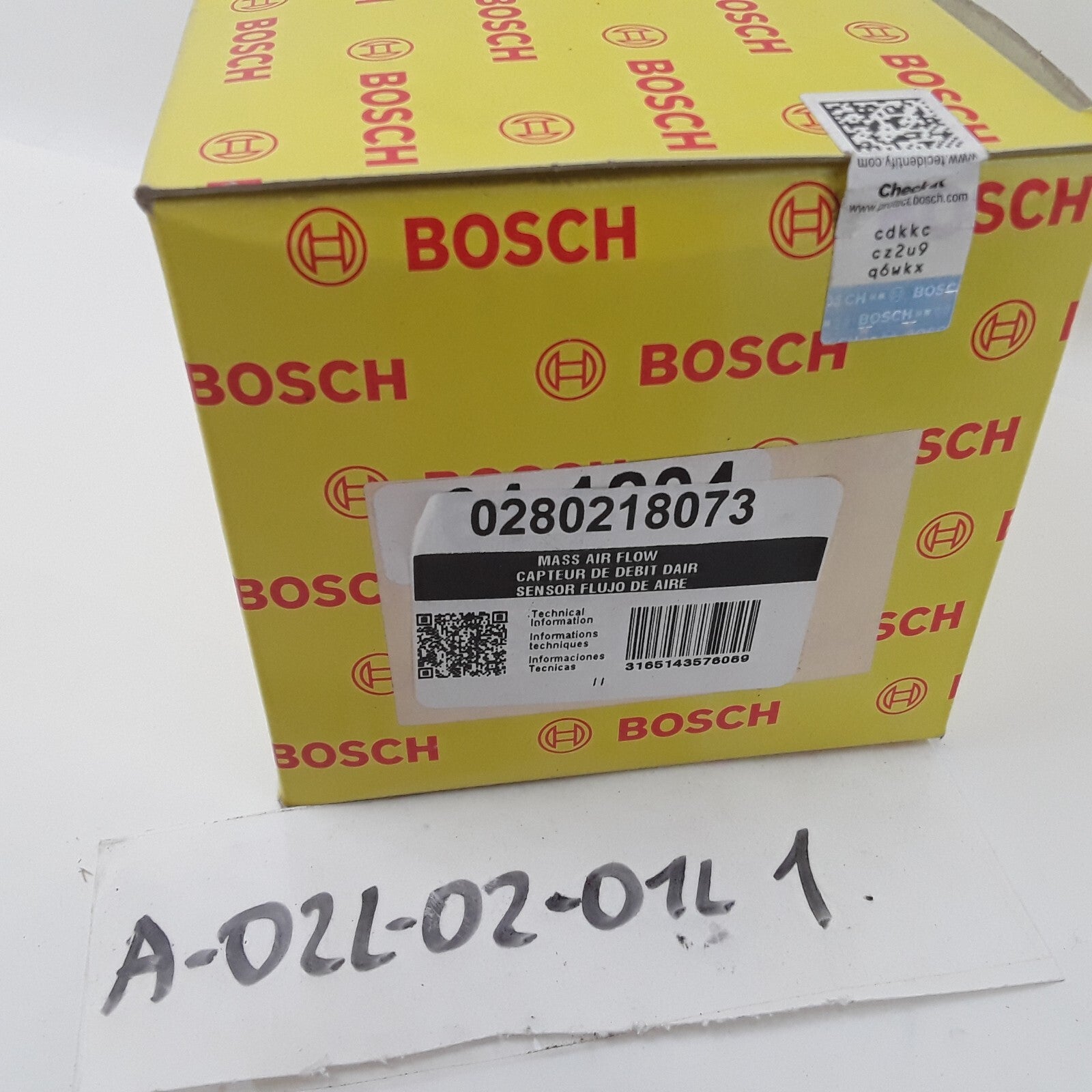 Bosch 0280218073 Mass Air Flow Sensor Fits Volkswagen Bentley Audi (2001-2014)