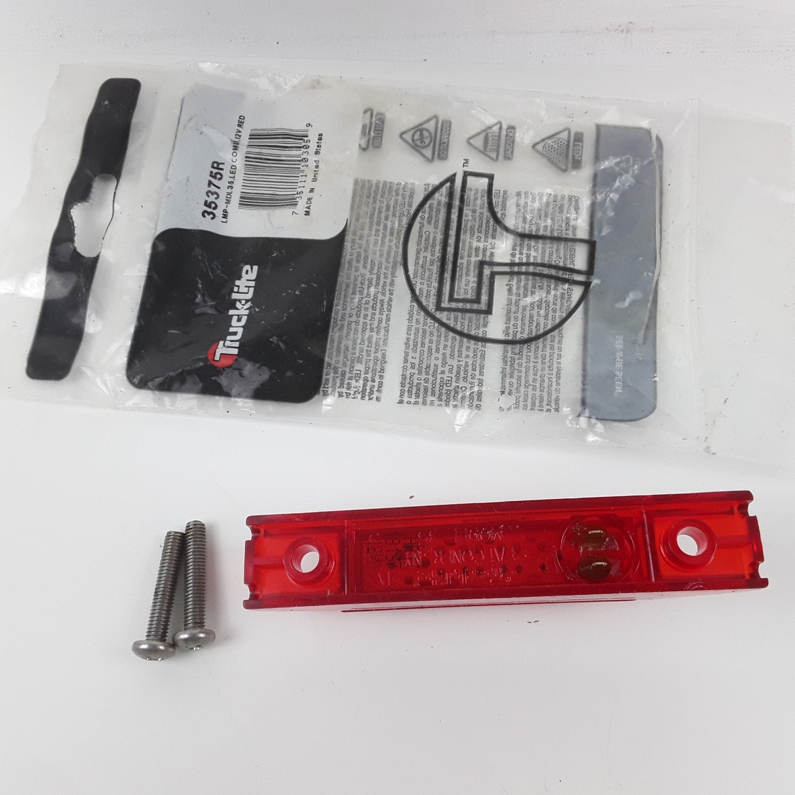 Truck-Lite 35375R 35 Series Marker LED Light Fits N Forget M/C Lamp Connection