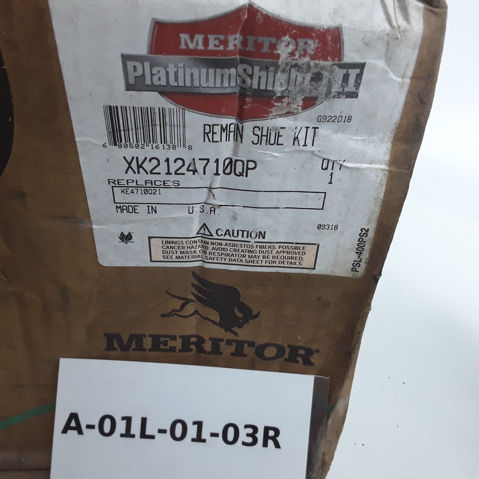 Meritor XSMA2124710QP Platinum Shield III Brake Shoe Kit For Meritor Q Plus