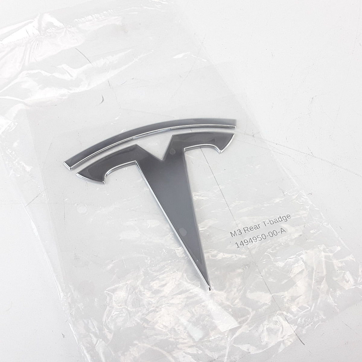 OEM Tesla Model 3 Rear Trunk T-Badge Logo Emblem 1494950-00-A 2017-2023 Chrome