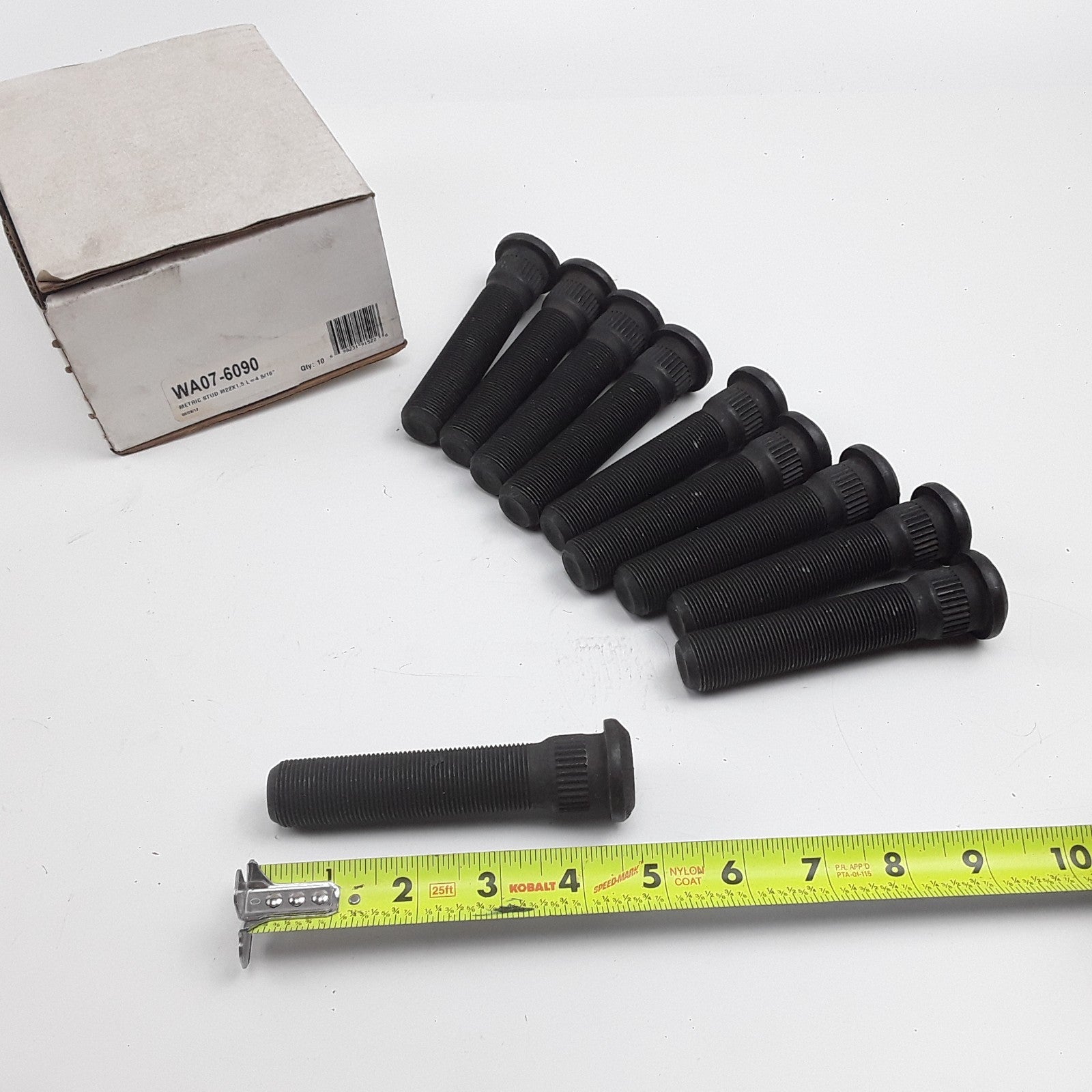 10 pc World American WA07-6090 Wheel Stud 4 5/16 inches Length Under Head Metric