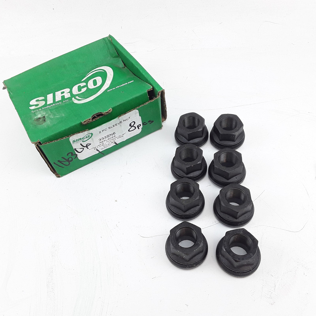 SIRCO 333SN6 Nut M22-1.5 x 6mm 8-Pieces Sleeve Nut Replaces 333SN6 430632 M-4214