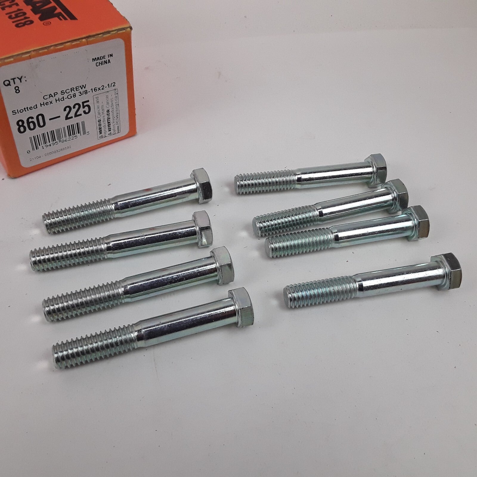 Multi-Purpose Car Truck Bolt Cap Screw-Hex Head-Grade 8- 3/8-16 x 2-1/2 In