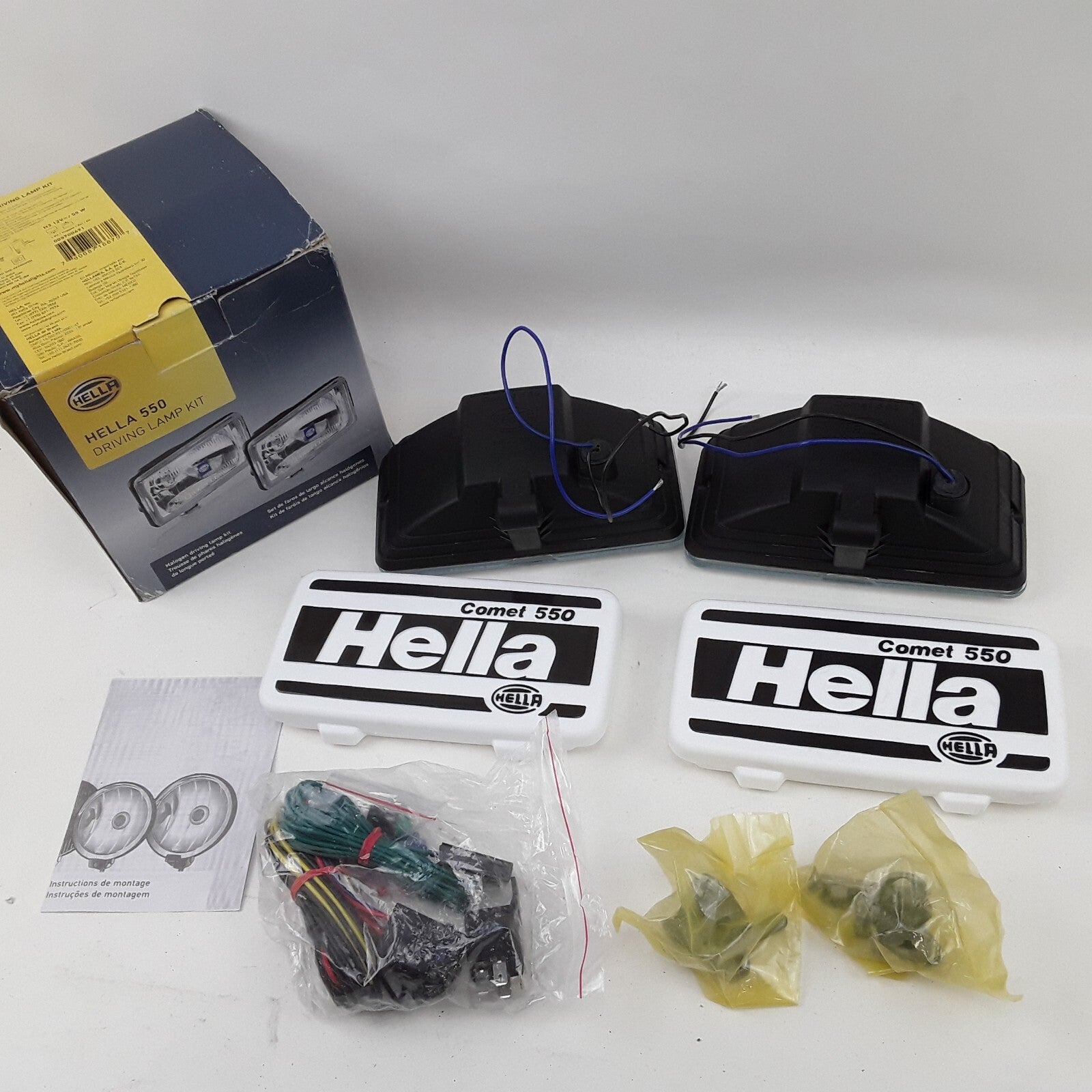 Hella 550 Universal Spot Driving Light Lamp Kit ZFH 0/180GR SW MK MGS12 GD 1FD