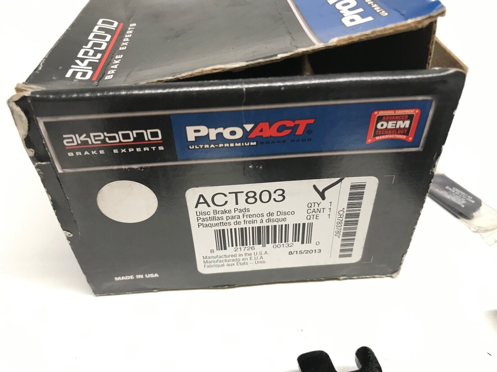 Disc Brake Pad Set-ProACT Akebono ACT803 Premium Ceramic Pads Front for Windstar - HotCarParts
