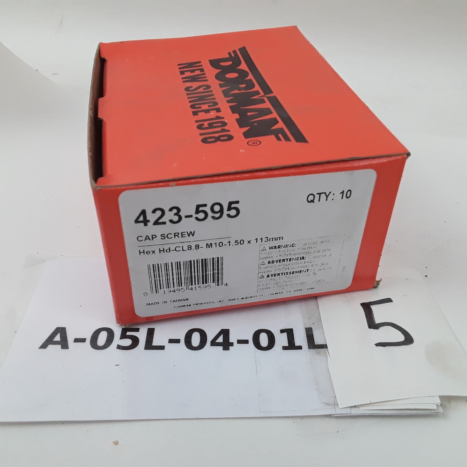 5 pcs Multipurpose Car Truck Bolt Cap Screw-Hex Head-Class 8.8- M10-1.50 x 113mm