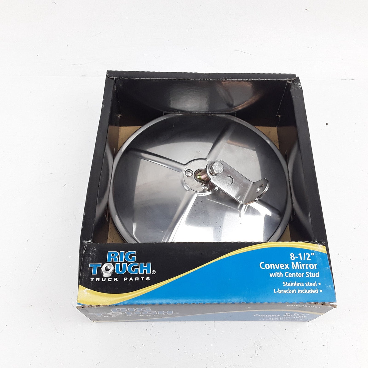 Rig Tough 6400301001 8-1/2" Convex Mirror with Center Stud Stainless Steel