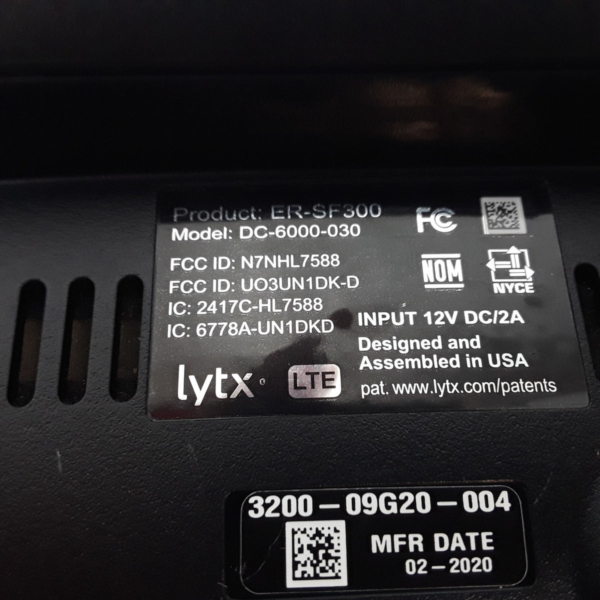 Lytx ER-SF300 Drivecam Event Recorder Replacement Camera ONLY DC-6000-030 USED