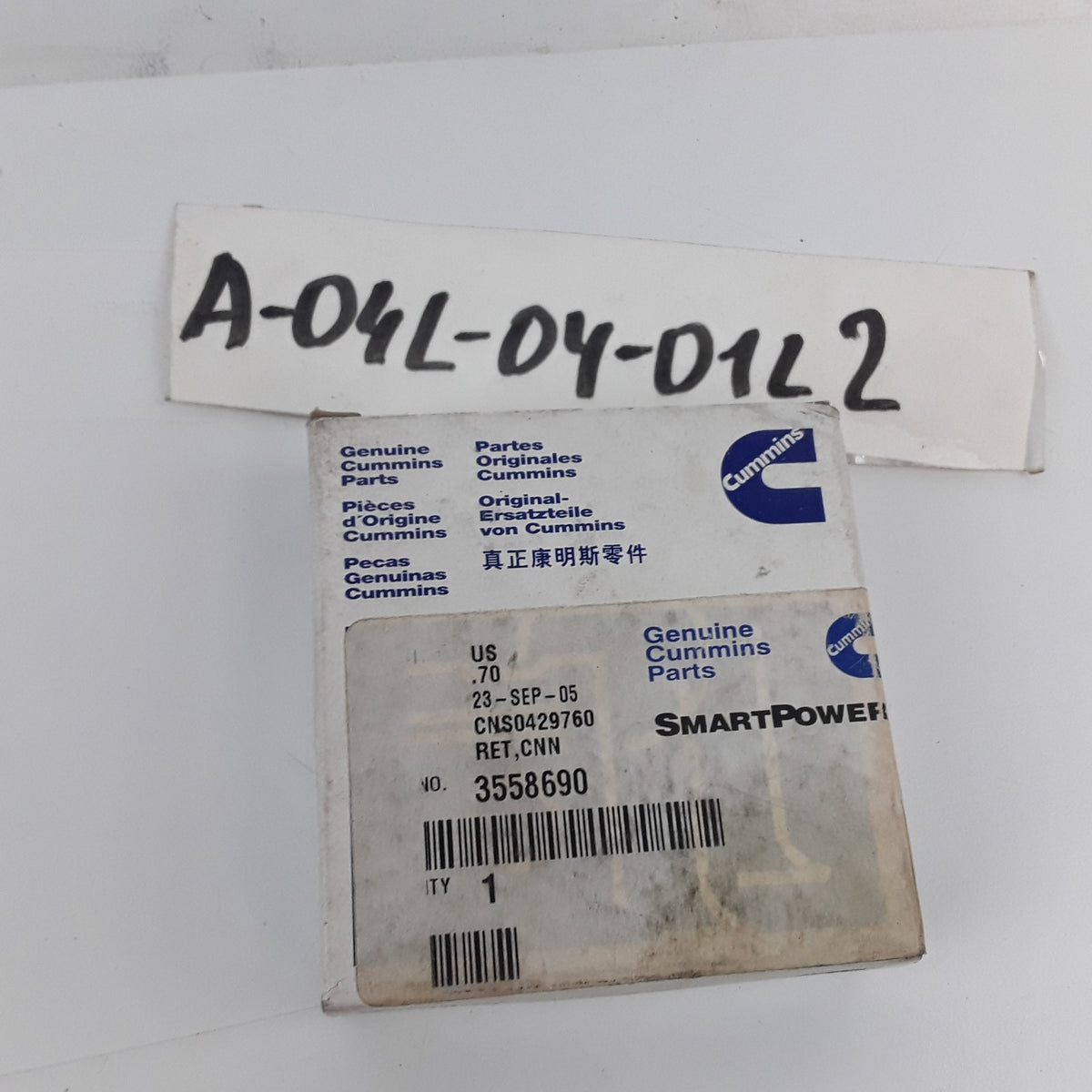 Cummins 3558690 Valve Disc Retainer Fits Primarily Non Certified 14L N14 Engines