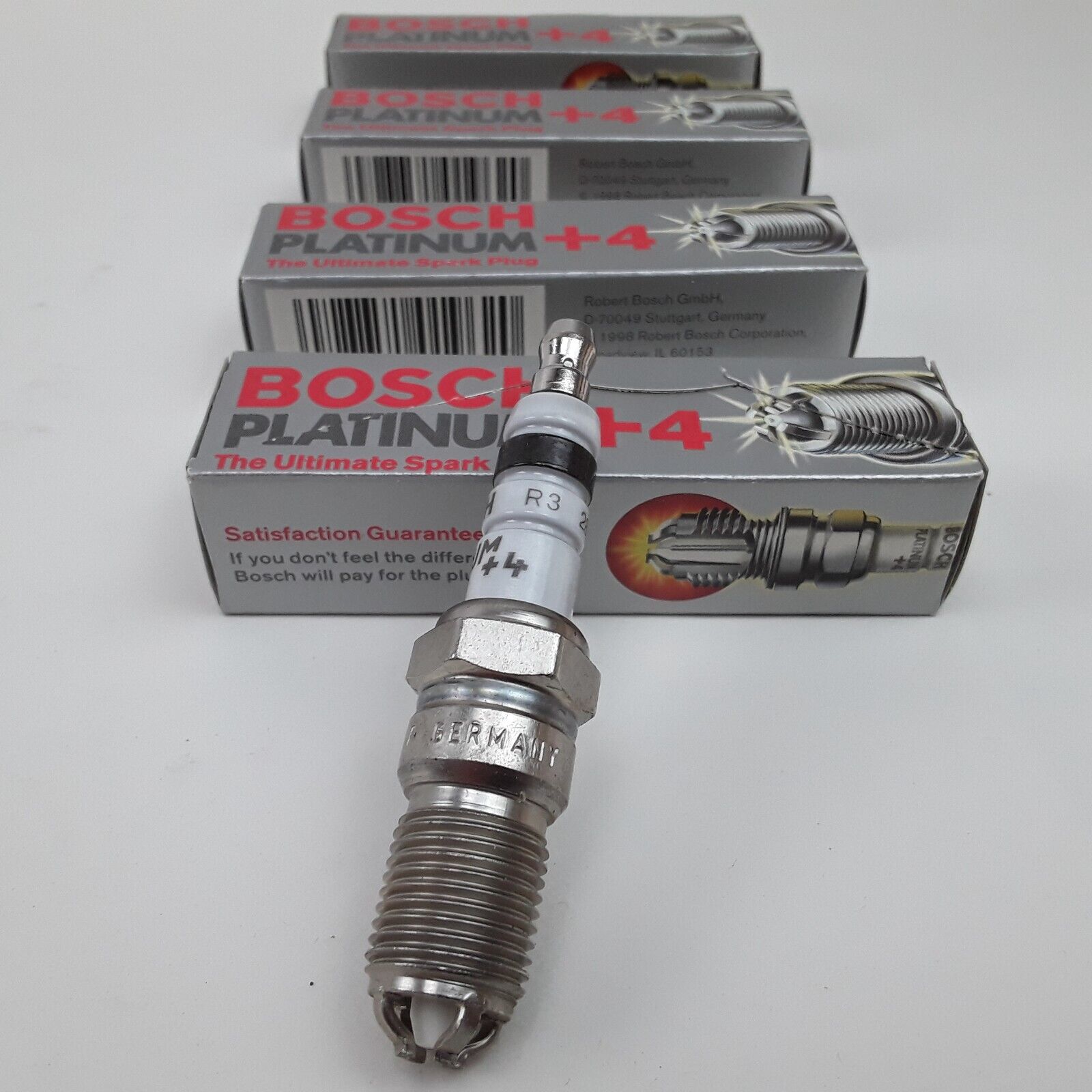 For Bosch 4457 4 pcs Spark Plugs Fits Audi, Chevrolet, Jaguar, Volvo, and More