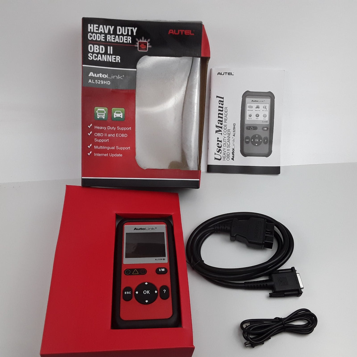 Autel Autolink AL529HD Code Reader OBD II and EOBD Support Internet Update