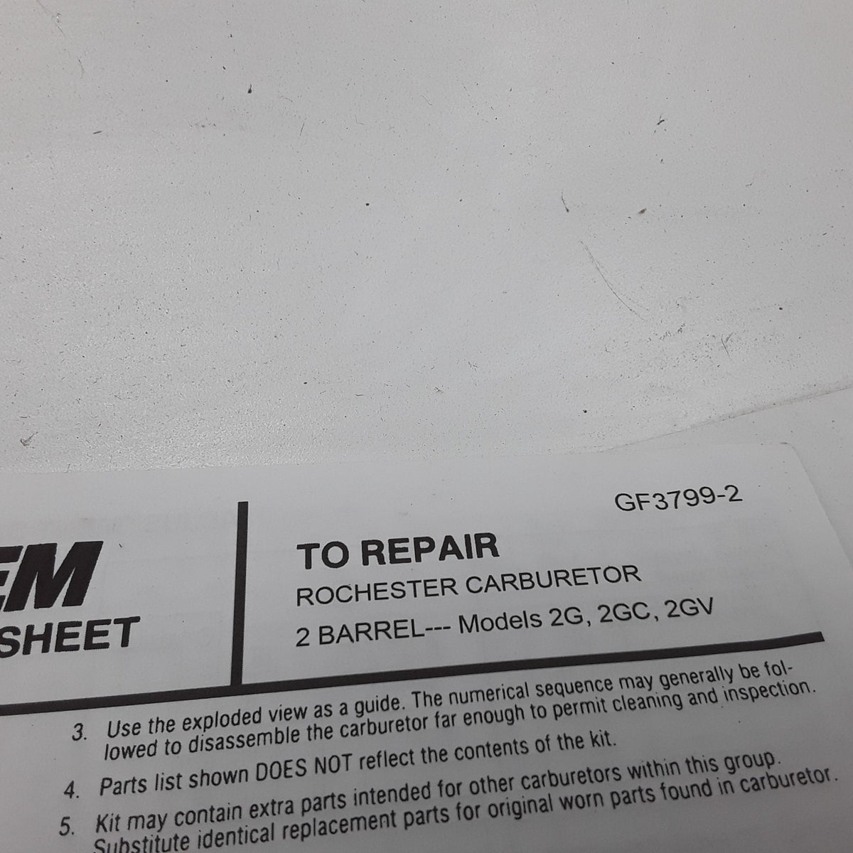 Carburetor Repair Kit Fits Buick Oldsmobile Cadillac Pontiac Chevrolet 1955-1969