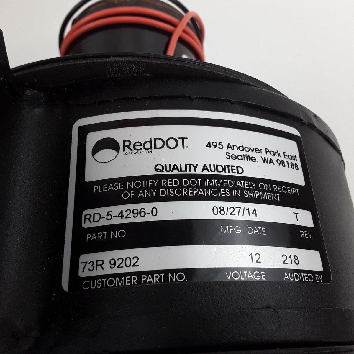 Red Dot RD-5-4296-0P Inline Booster Pressurizer Replaces T2527 73R9202 HG1000