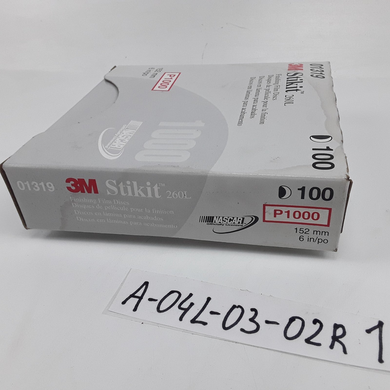 3M Stikit Finishing Film Abrasive Disc 260L 01319 6 in P1000 100 PCS Per Carton