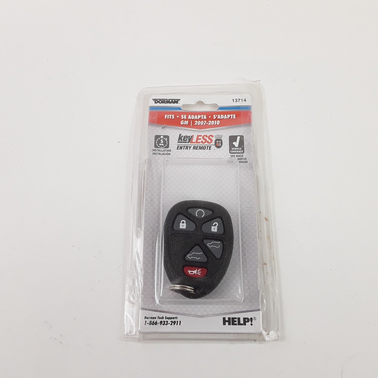 Dorman 13714 Keyless Entry Remote 6 Button Fits Chevrolet GMC Cadillac 2007-2010