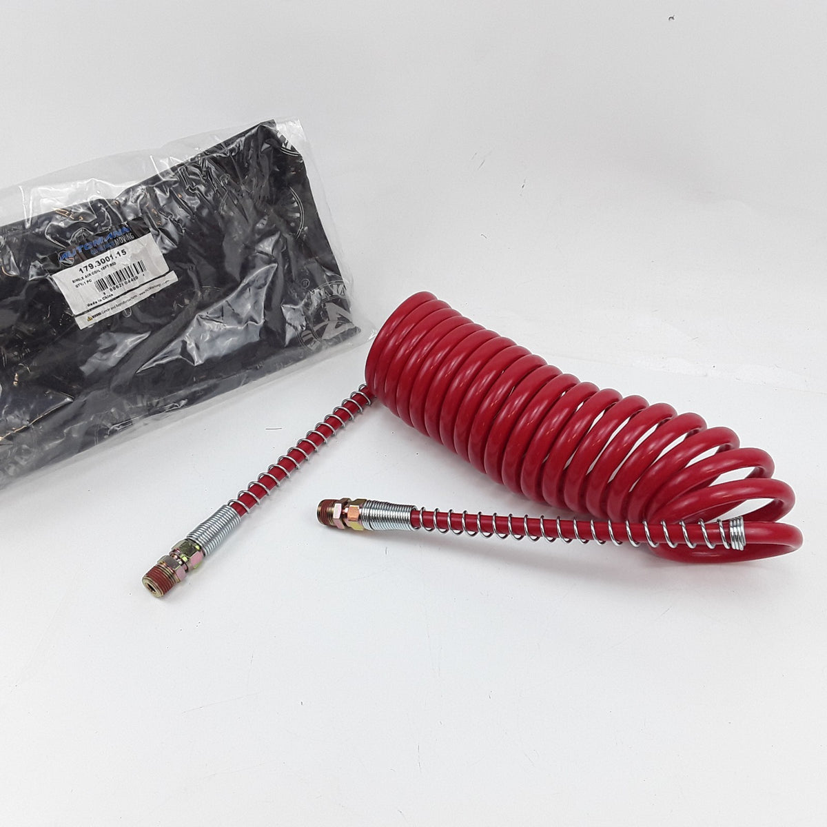 Automann 179.3001.15 Trailer Air Brake Emergency Coupling Hose 15 ft Nylon Hose