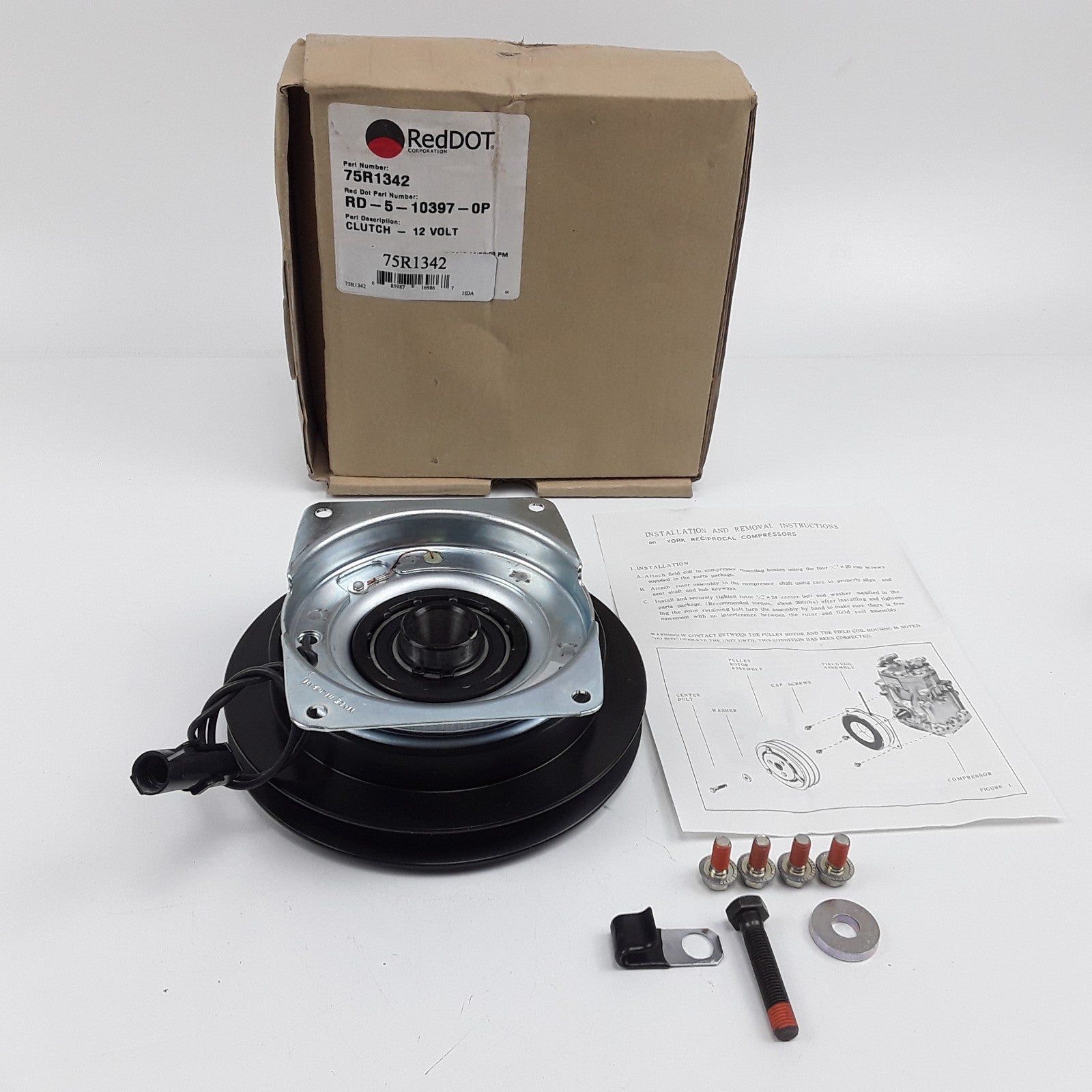 Red Dot 75R1342 A/C Compressor Clutch 12V MA-N06D RD-5-10397-0P