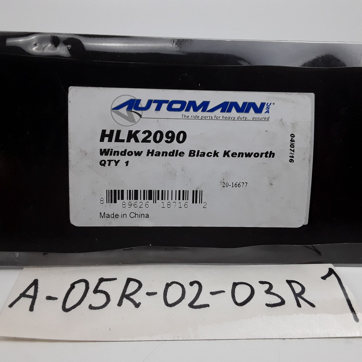 Automann HLK2090 Window Handle Black For Kenworth t600a ,t300 2005 2006 2007