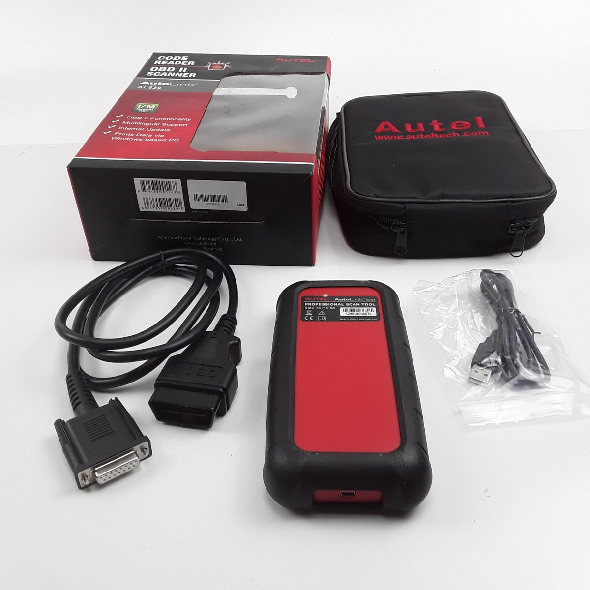 Autel Autolink AL529 I/M Code Reader OBD II Scanner Data Prints Internet Update
