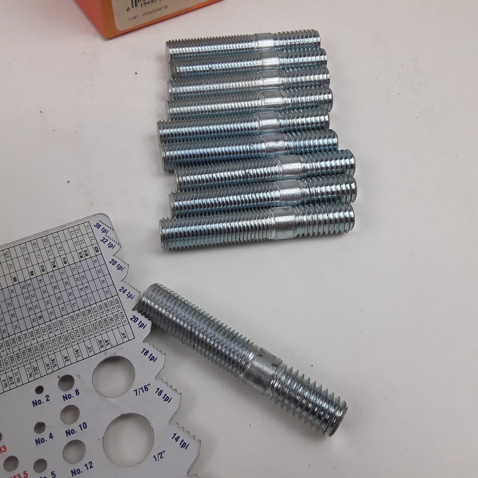 Car Truck Double Ended Stud Steel - 7/16-14 x 3/4 In. and 7/16-20 x 1-3/8 In