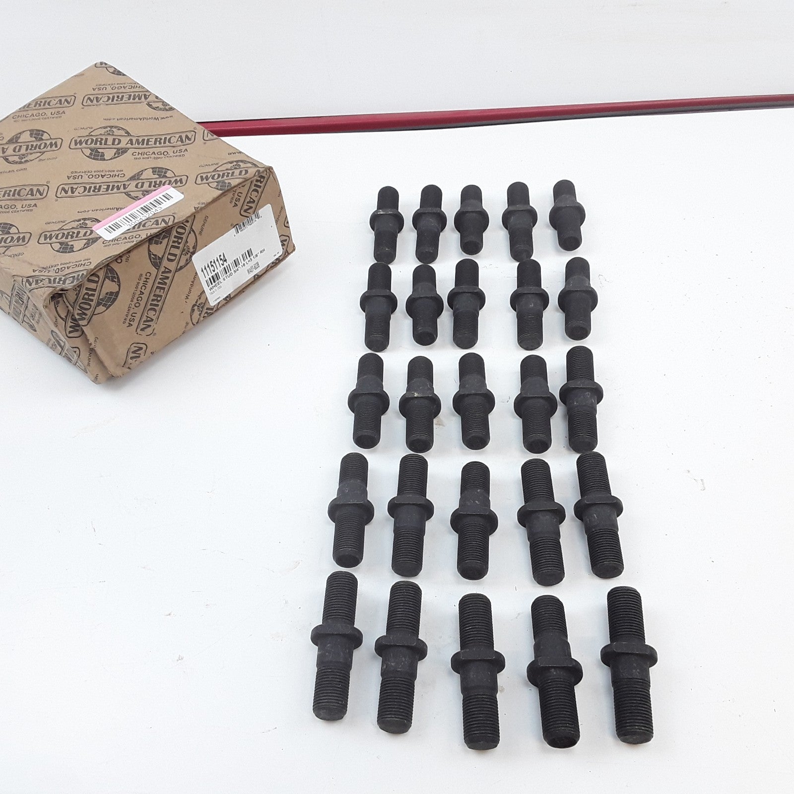 World American WA07-6038 Right Wheel Stud Assembly 3/4"-16 L=3 1/8" RH Set of 25