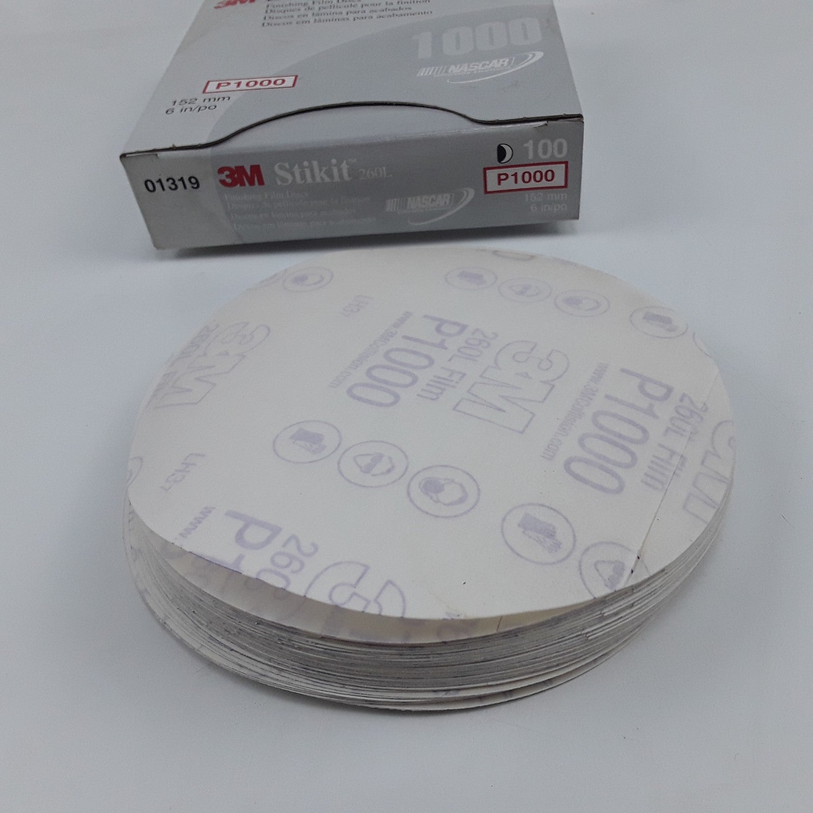 3M Stikit Finishing Film Abrasive Disc 260L 01319 6 in P1000 100 PCS Per Carton