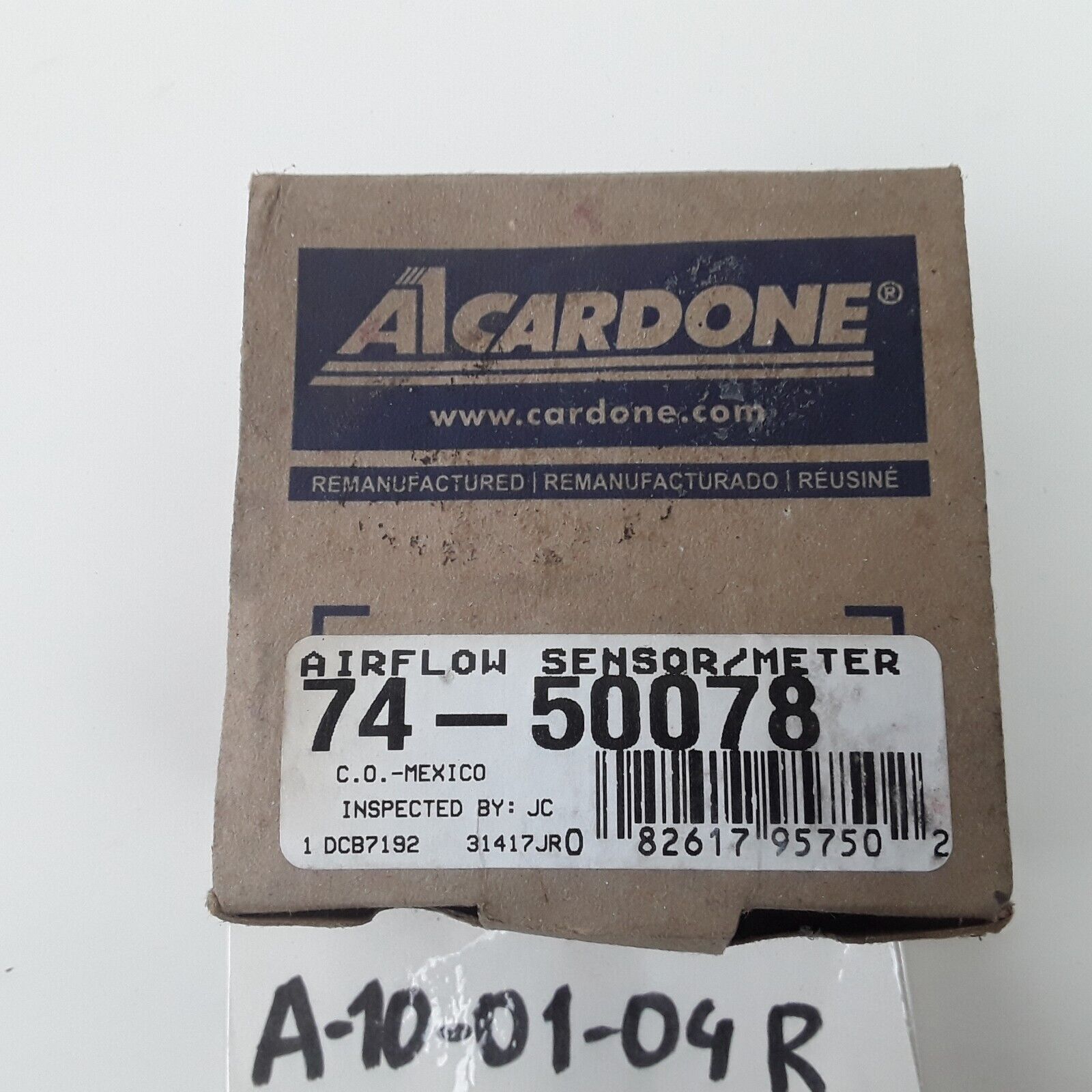 Cardone 74-50078 Mass Air Flow Sensor Black Plastic Bolt-On For Jaguar 2003-2009