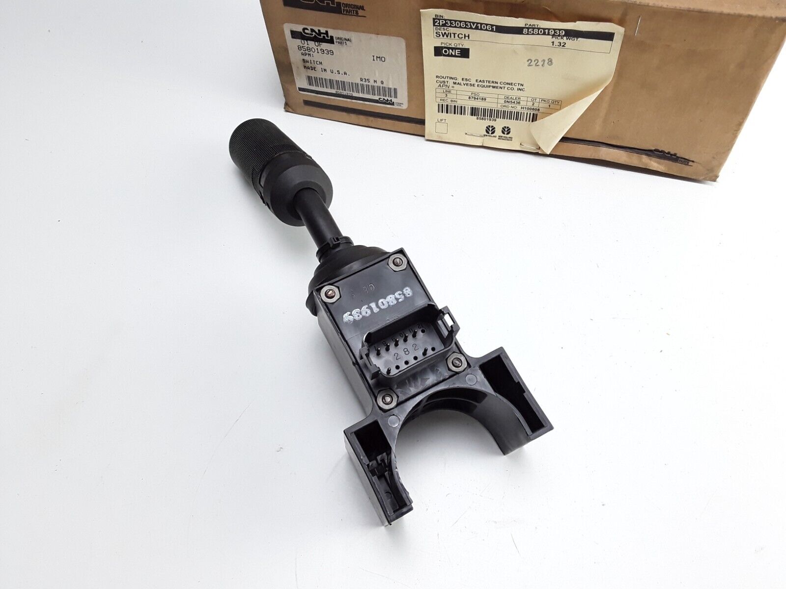 OEM New Holland 85801939 Wiper Control Switch 555E, 575E, 655E,675E, LB75,LB75.B - HotCarParts