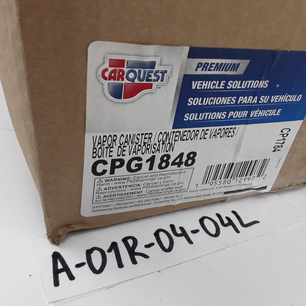 Carquest CPG1848 Fuel Vapor Canister Fits Chevrolet Cruze (2013 2014 2015)