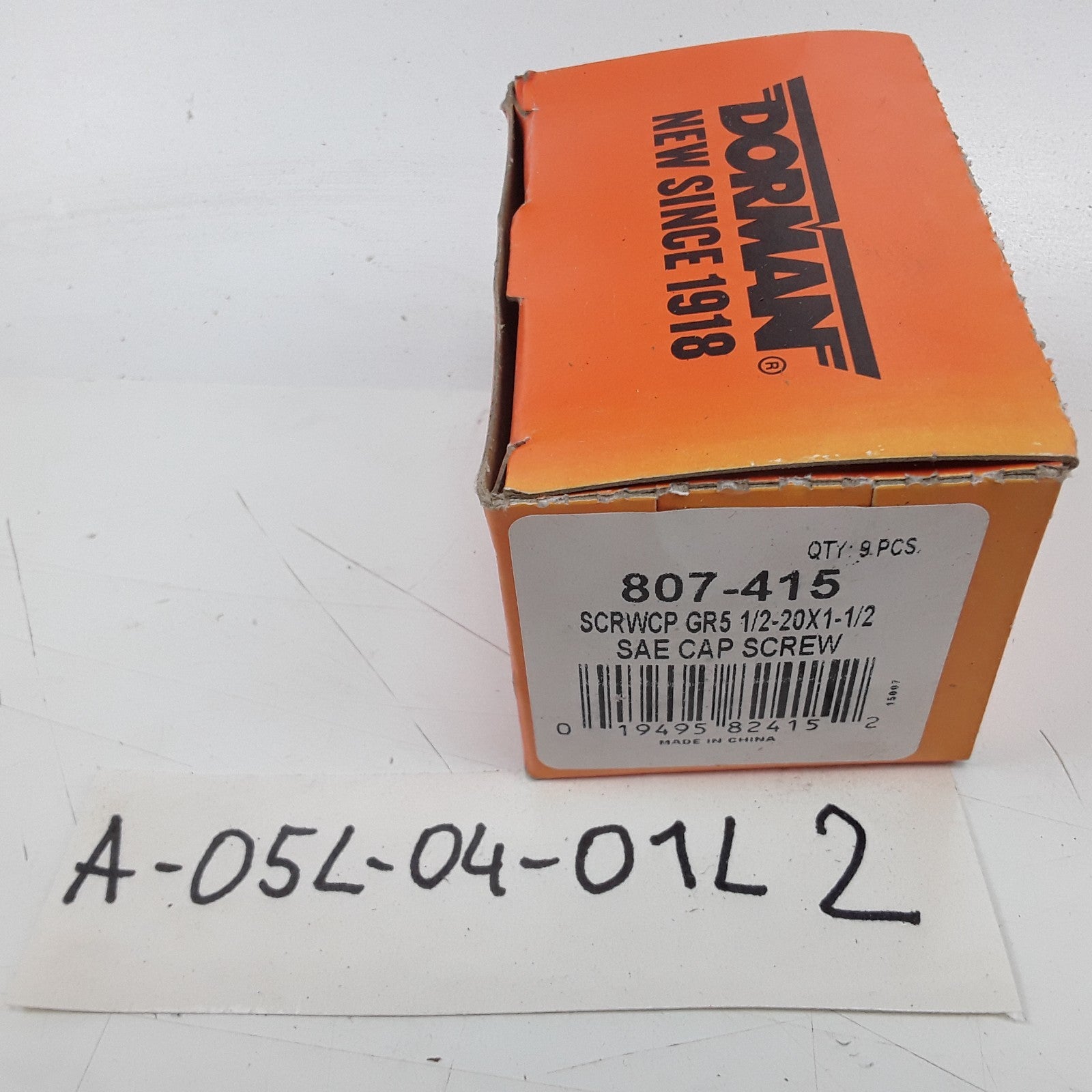 Dorman 807-415 Cap Screw-Hex Steel Head-Grade 5- 1/2-20 x 1-1/2 in Box of 9