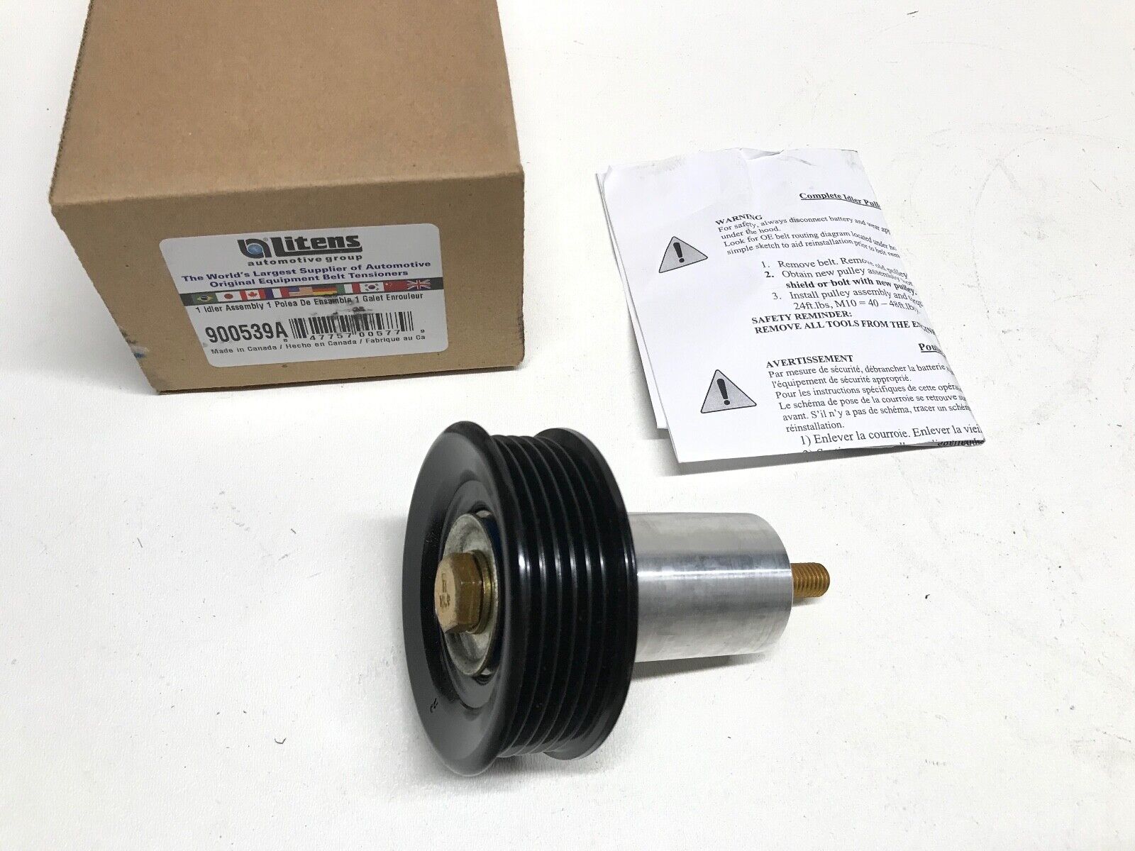 Drive Belt Idler Pulley-Belt Drive Idler Pulley Litens 900539A fits Ford FAST SH - HotCarParts
