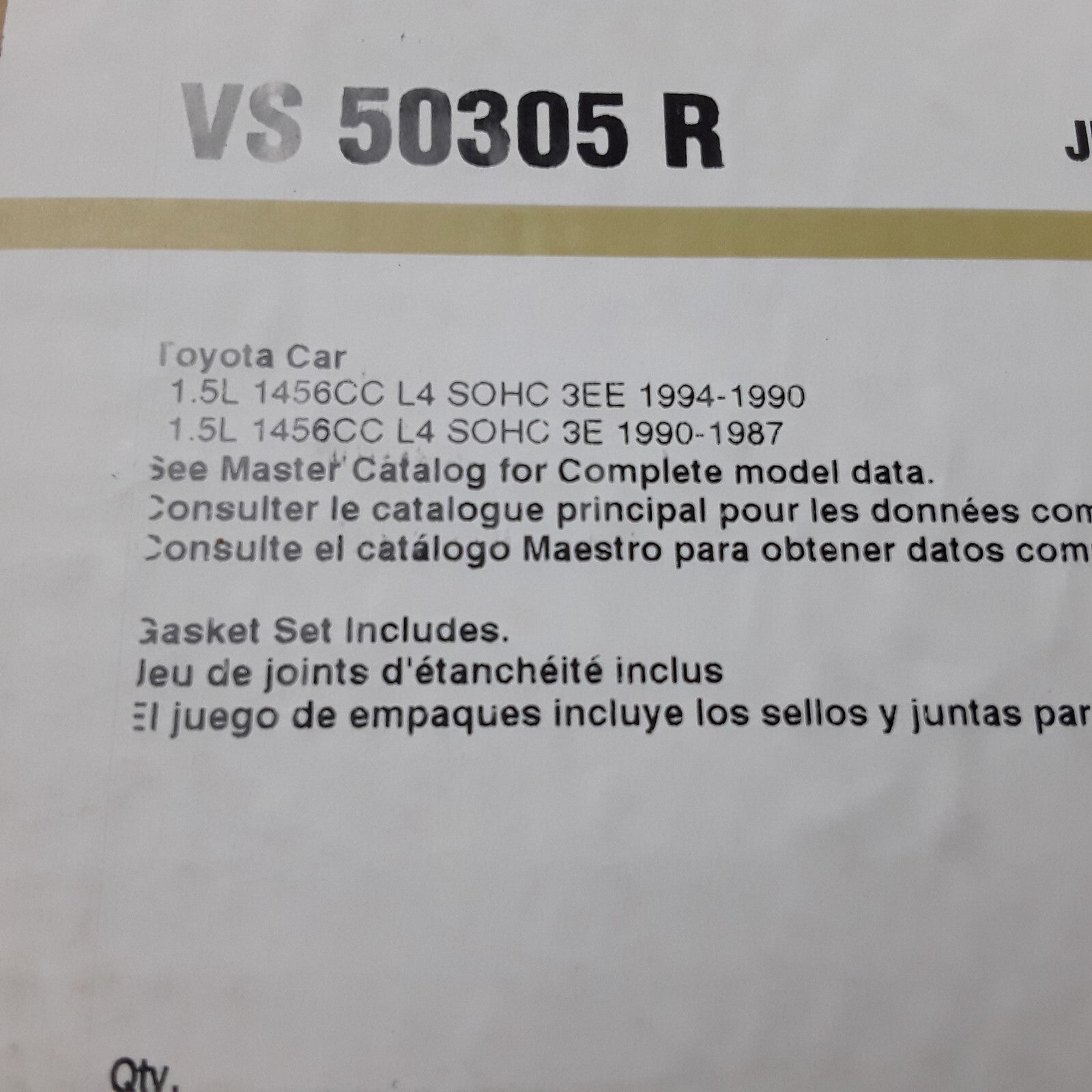 Fel-Pro VS 50305 R Engine Valve Cover Gasket Set Fits Toyota Tercel (1987-1994)
