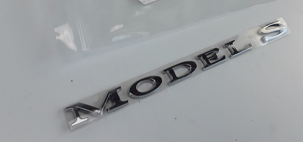 Model S 2012-2021 Rear Metal Lettering Badge 1013738-00-C Genuine OEM