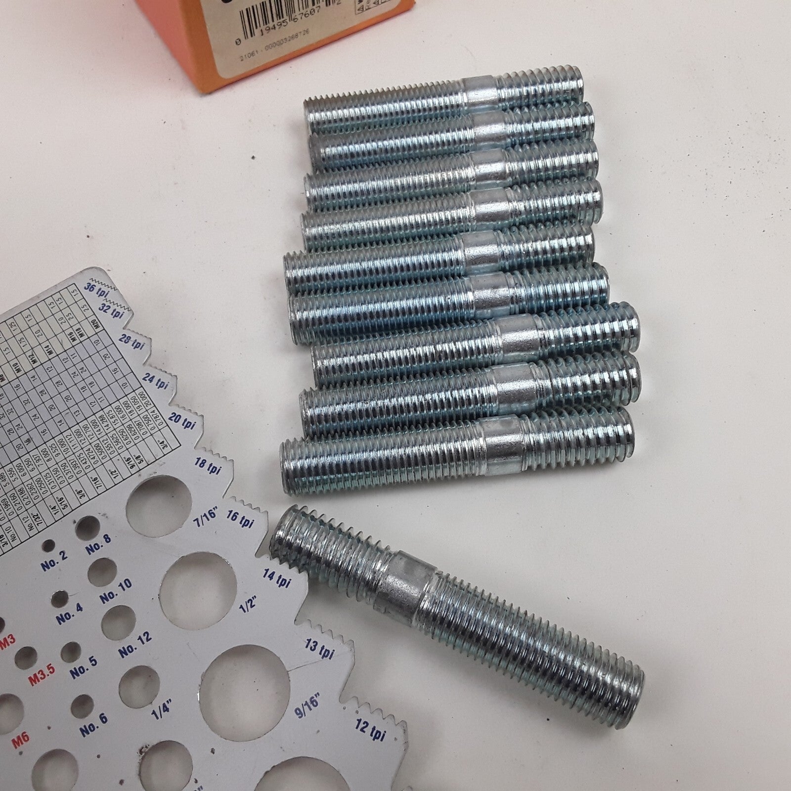 Car Truck Double Ended Stud Steel - 7/16-14 x 3/4 In. and 7/16-20 x 1-3/8 In