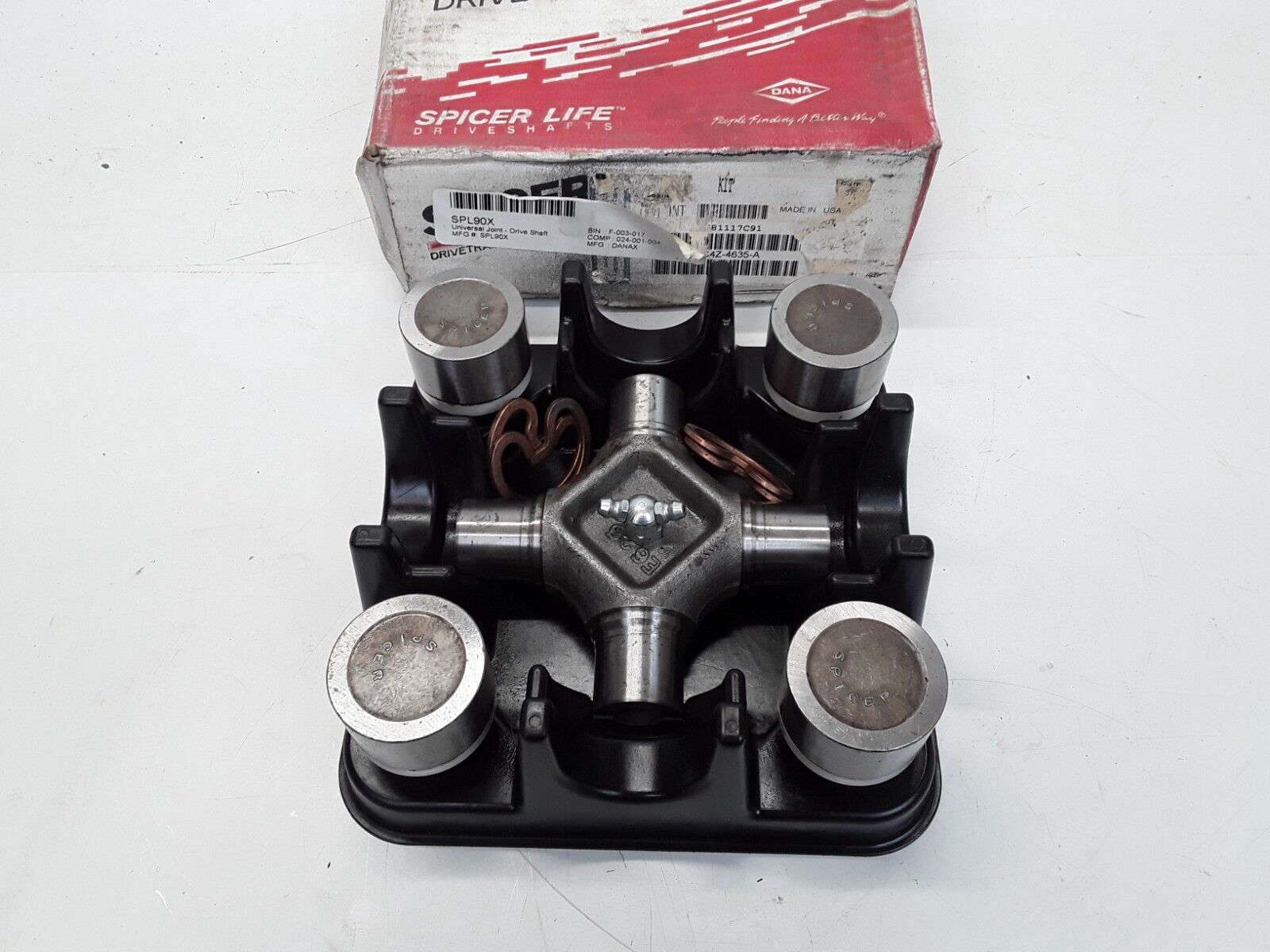 Dana Spicer SPL90X U-Joint Universal Joint Drive Shaft SPL1001X Series Greasable - HotCarParts