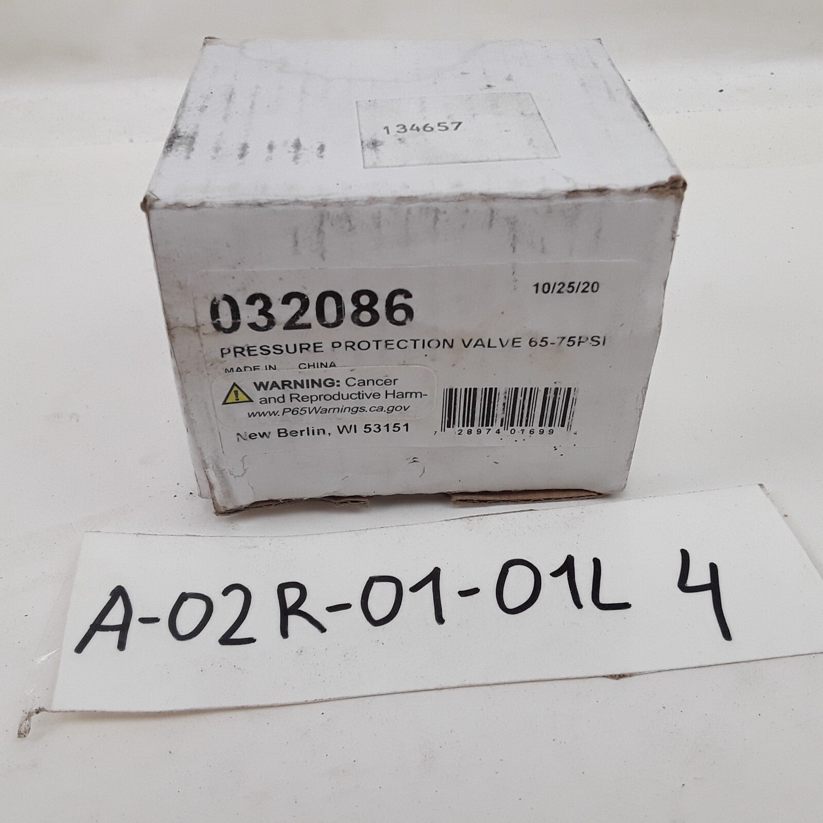 032086 Air Brake Pressure Protection Valve Nominal Closing Pressure 65-75PSI