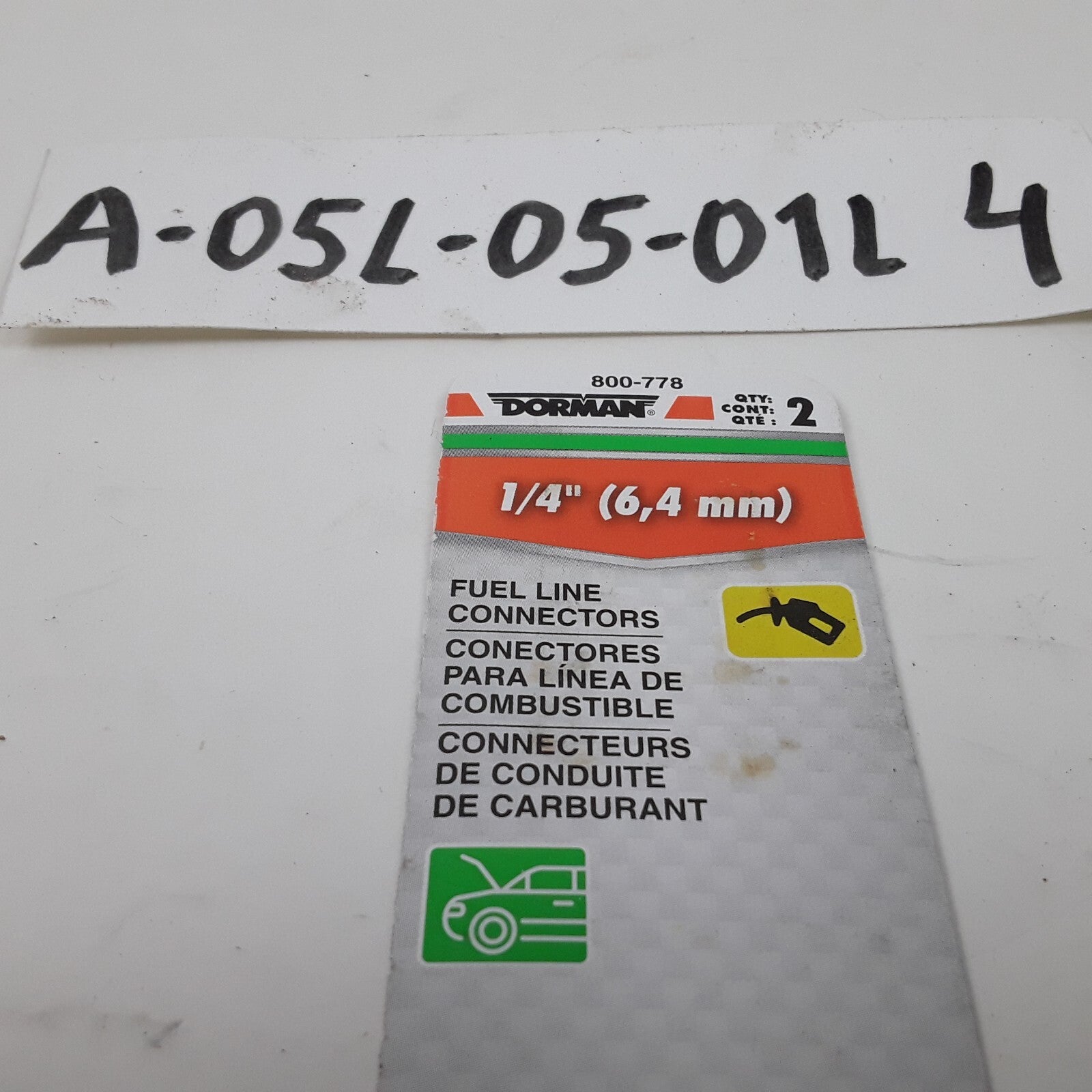 Dorman 800-778 Straight To 1/4 In. Barbed Fuel Line Connector Pack of 2