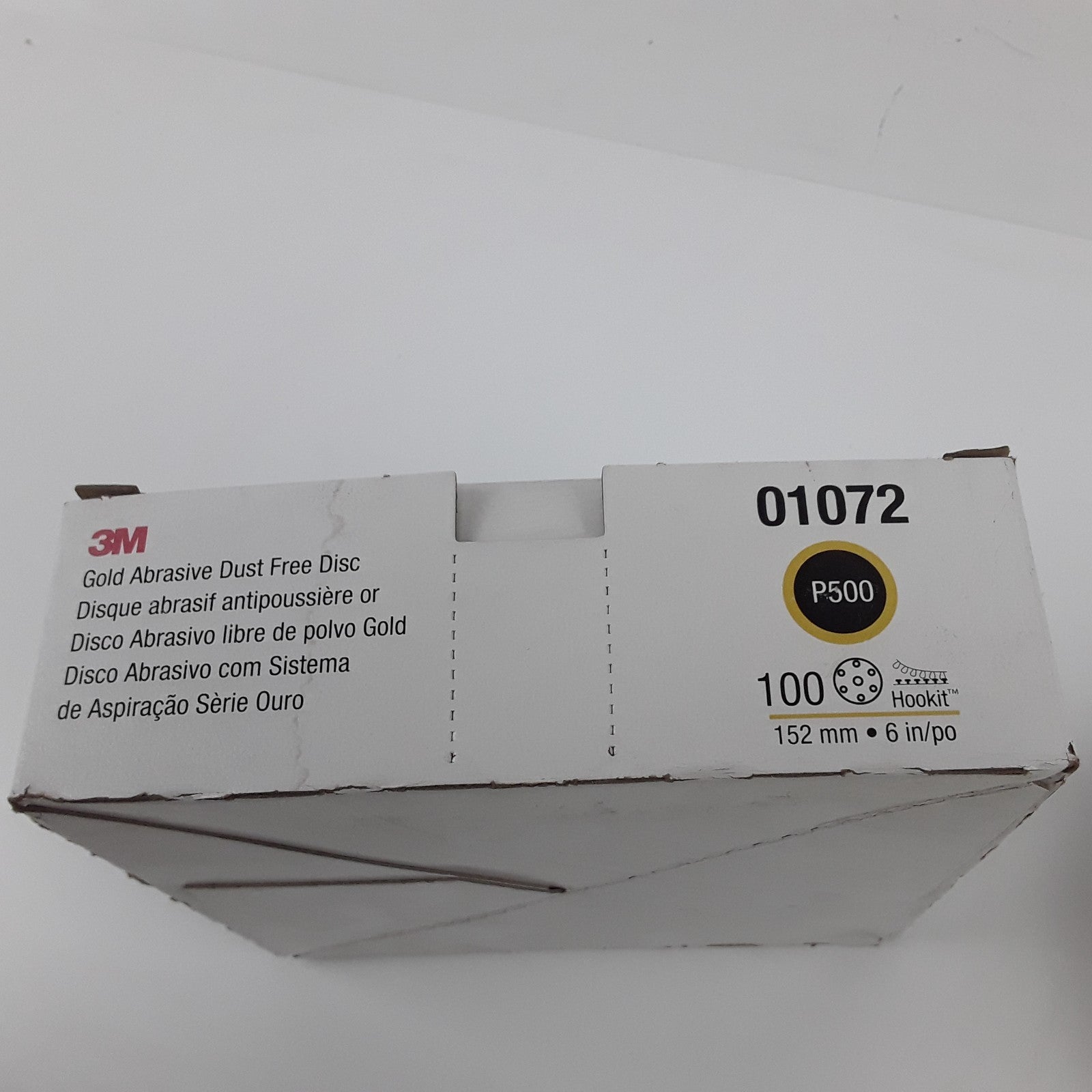 3M 01072 Gold Abrasive Dust Free Disc P500 Size 152mm 6in Heavy Duty Box of 100