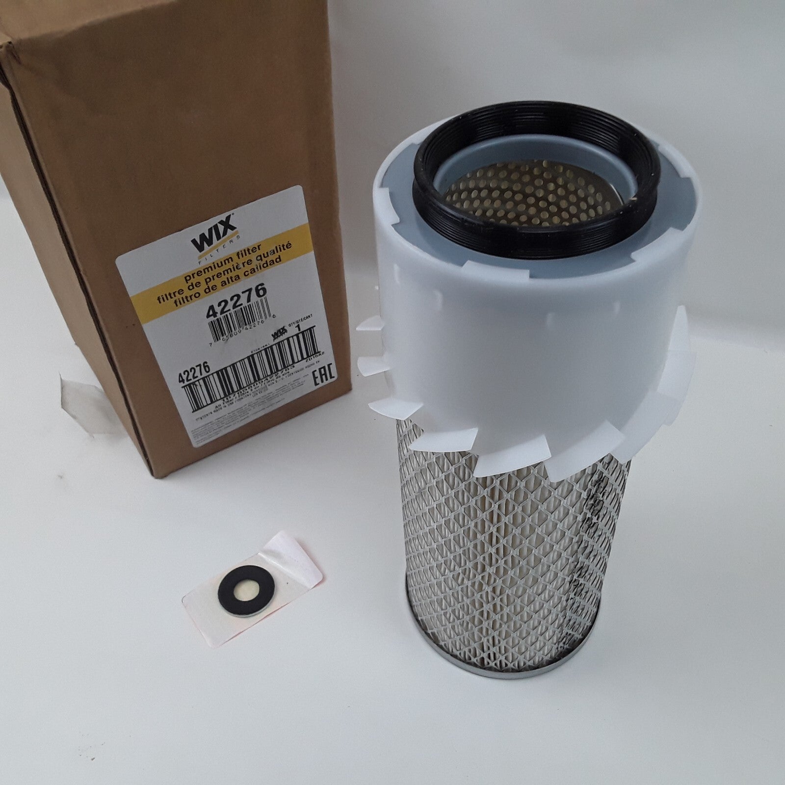 Heavy Duty Air Filter W/Fin - Machined Pleated Paper Low Air Flow Restriction