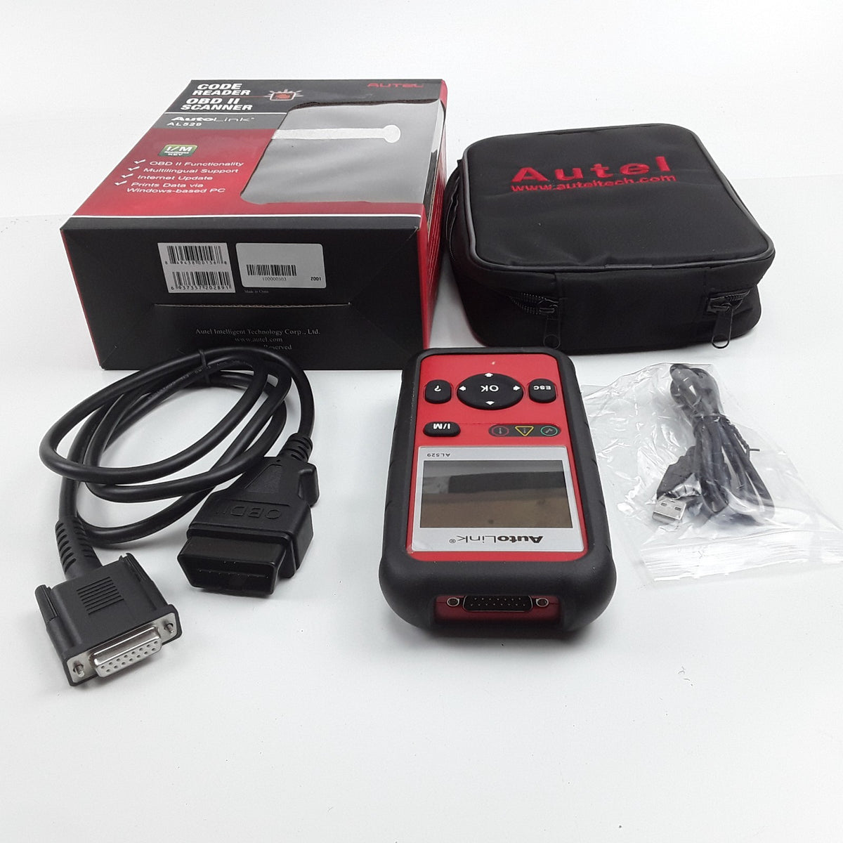 Autel Autolink AL529 I/M Code Reader OBD II Scanner Data Prints Internet Update